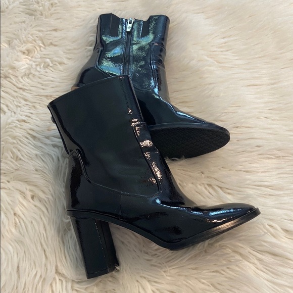 Donald J. Pliner Shoes - Donald Pliner Black Patent Leather Ankle Boots size 8 BNWOT see all photos